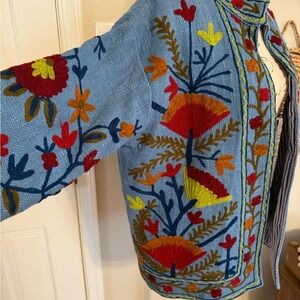 BlinkBuy Floral Embroidered Jacket Vintage